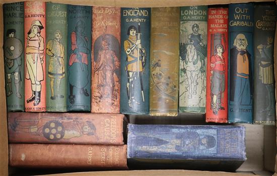 Henty, George Alfred - A collection of fourteen pictorial cloth bound novels: